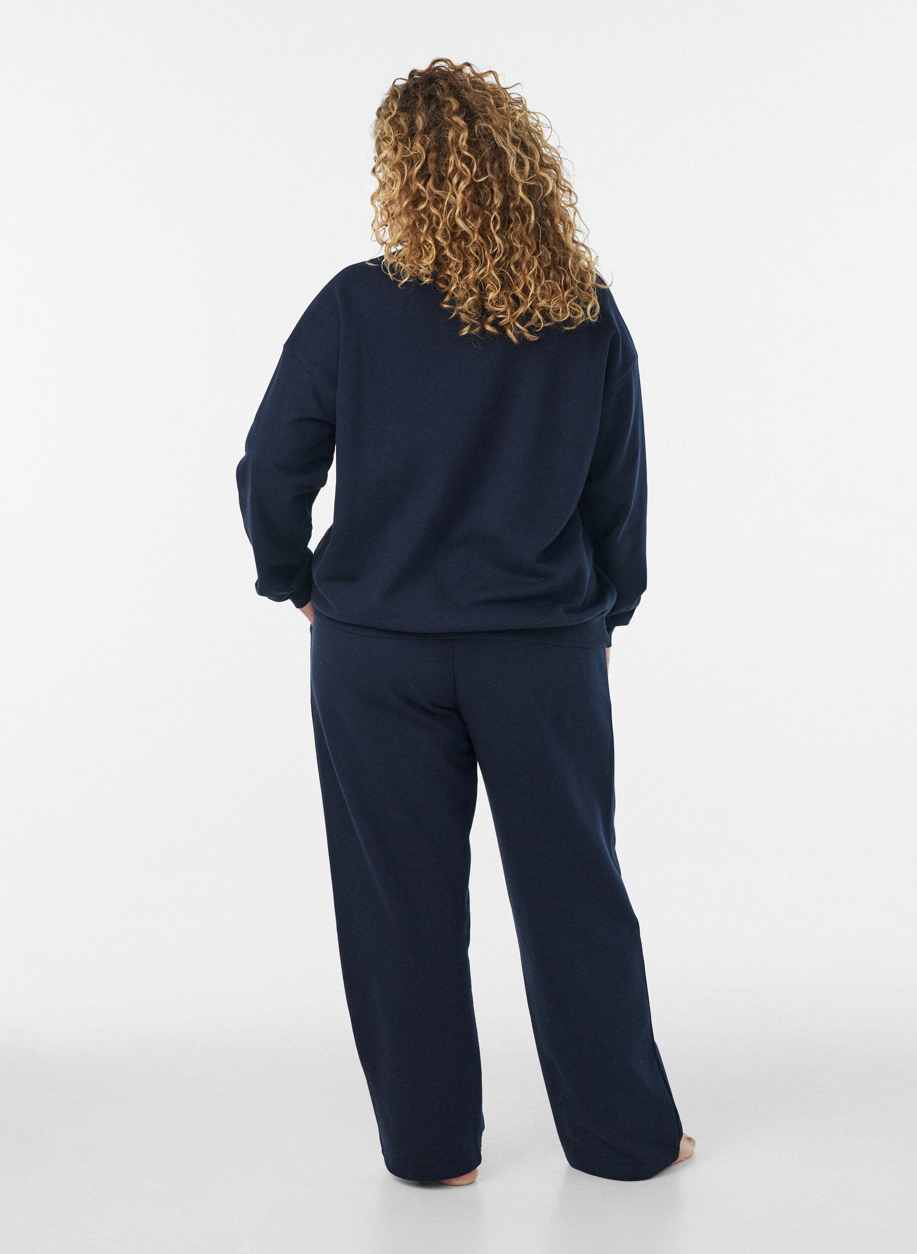 ZizziSweatshirt mit Textaufdruck, Blau, Model image number 2