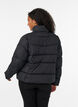 Kurze Pufferjacke mit hohem Kragen, Schwarz, Model image number 2