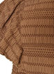 Bluse mit gesmokter Textur und R&uuml;schen&auml;rmeln, Braun, Packshot image number 2