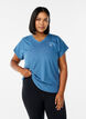 Kurzarm Trainingsshirt mit V-Ausschnitt, Petrol, Model image number 0