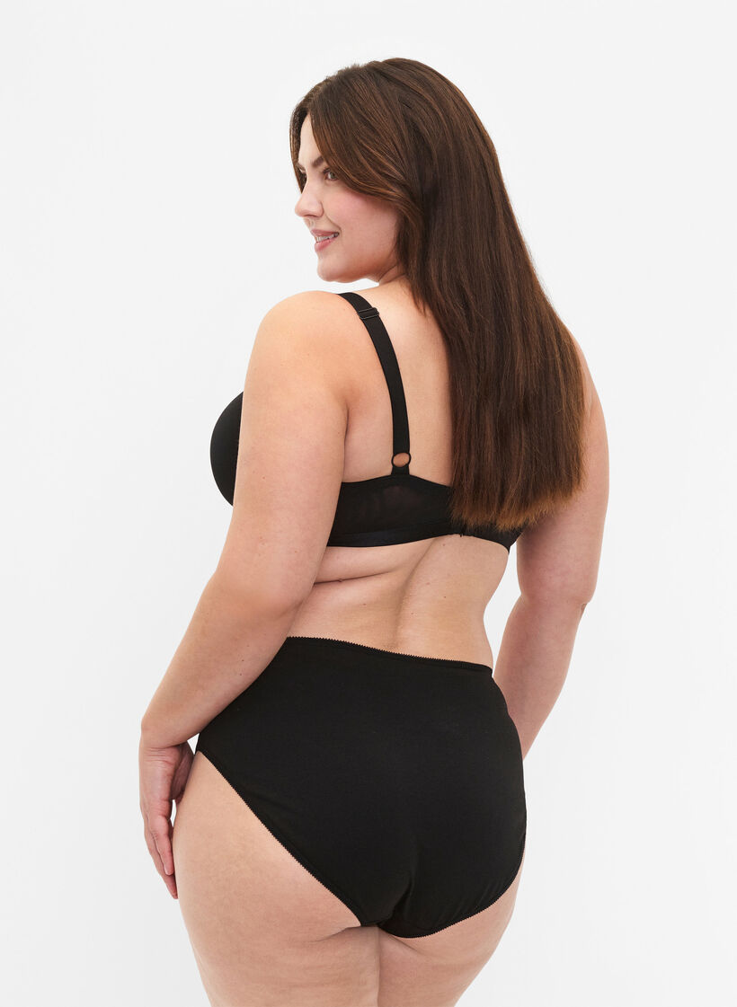 5-pack Bauwollunterhose mit normaler Taille, Schwarz, Model image number 1