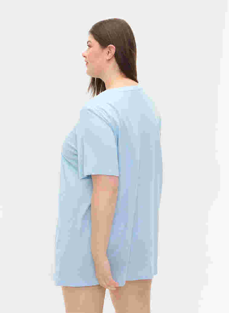 Oversized Nacht T-Shirt aus Bio-Baumwolle, Cashmere Blue DREAMS, Model image number 1