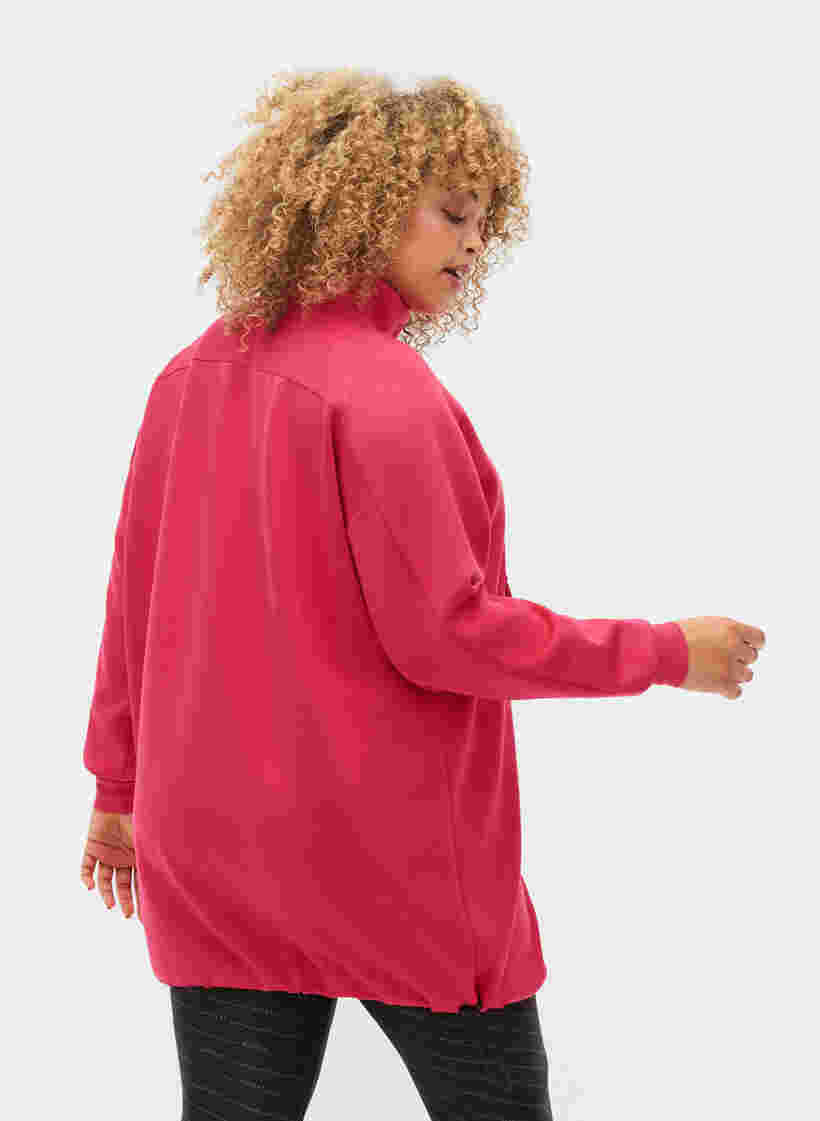 Langes Sweatshirt mit Tasche und Reißverschluss, Jazzy, Model image number 1