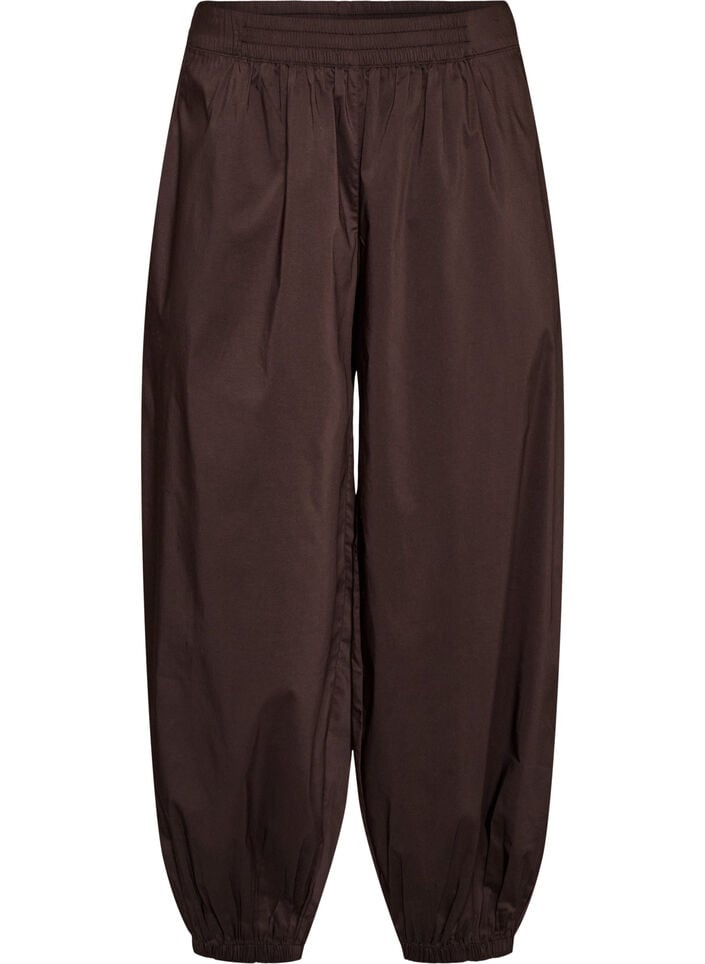 Ballonhose mit Taschen und elastischem Bund, Braun, Packshot