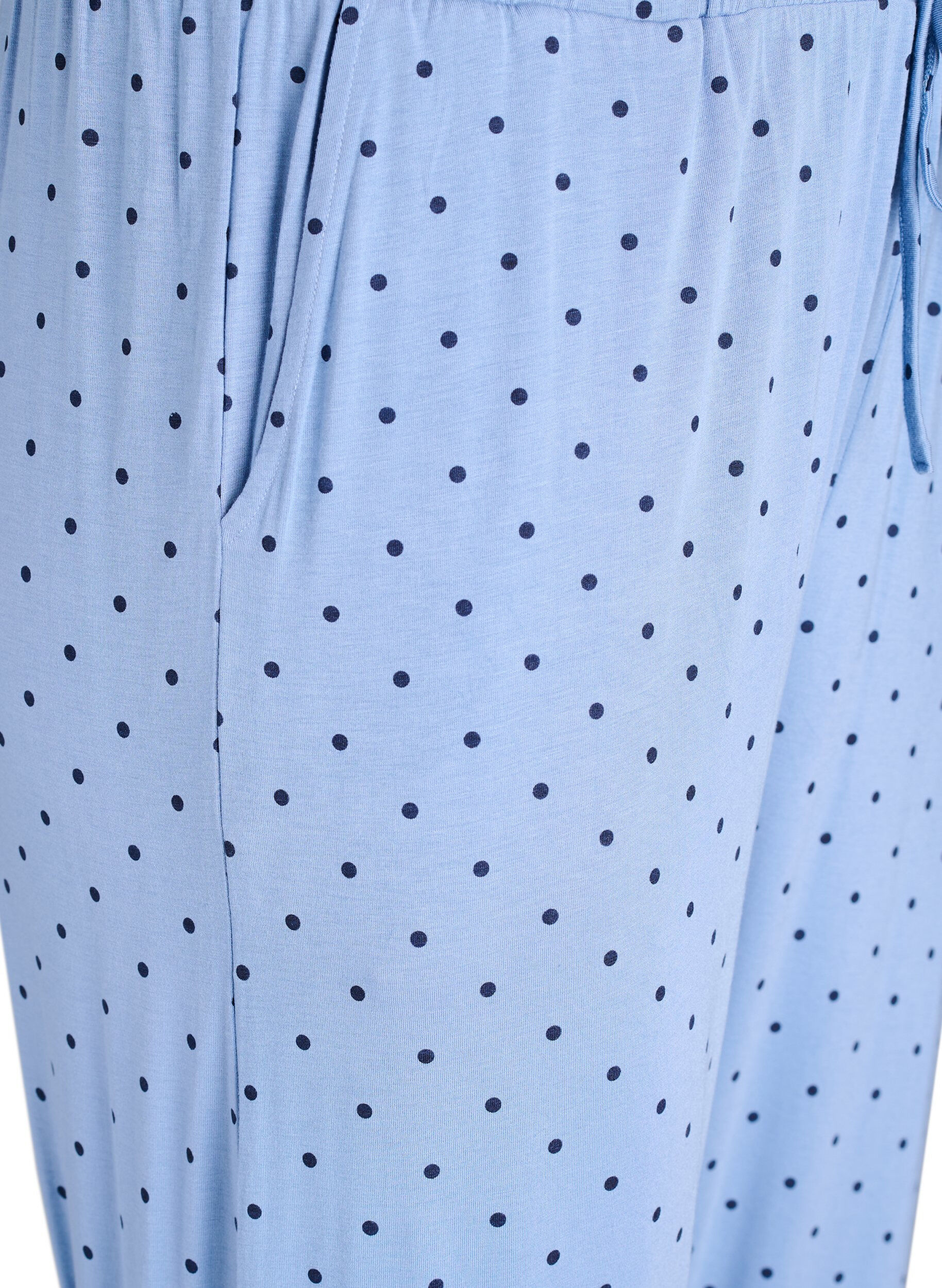 Zizzi Schlafhose aus Modal mit hoher Taille, Blau, Packshot image number 2