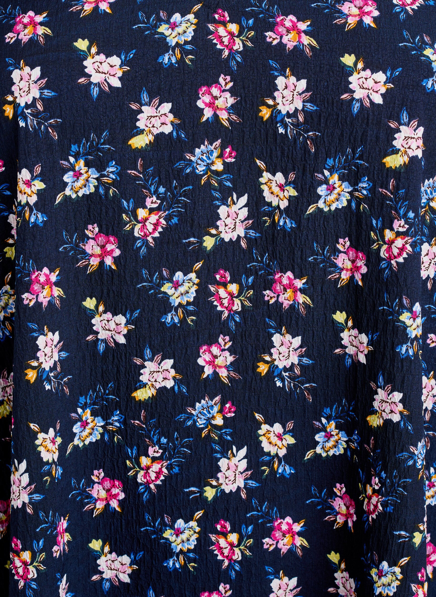 Zizzi FLASH - Kleid mit kurzen &Auml;rmeln und V-Ausschnitt, Blau, Packshot image number 2