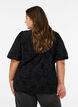 Gebl&uuml;mte Bluse mit Ballon&auml;rmeln, Schwarz, Model image number 2