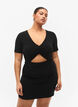 Kurzes Kleid mit Cut-out-Teil, Black, Model image number 0