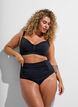 Bikini-Unterteil mit hoher Taille, Schwarz, Model image number 0