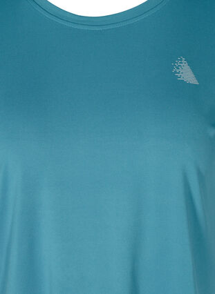 Einfarbiges Trainings-T-Shirt, Storm Blue, Packshot image number 2