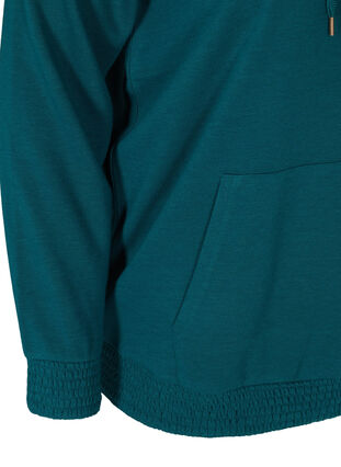 Sweatshirt mit Tasche und Kapuze, Deep Teal, Packshot image number 3
