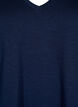 Kurz&auml;rmeliges Basic T-Shirt mit V-Ausschnitt, Blau, Packshot image number 2