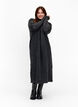 Langes, &uuml;bergro&szlig;es Strickkleid mit Schlitz, Grau, Model image number 0