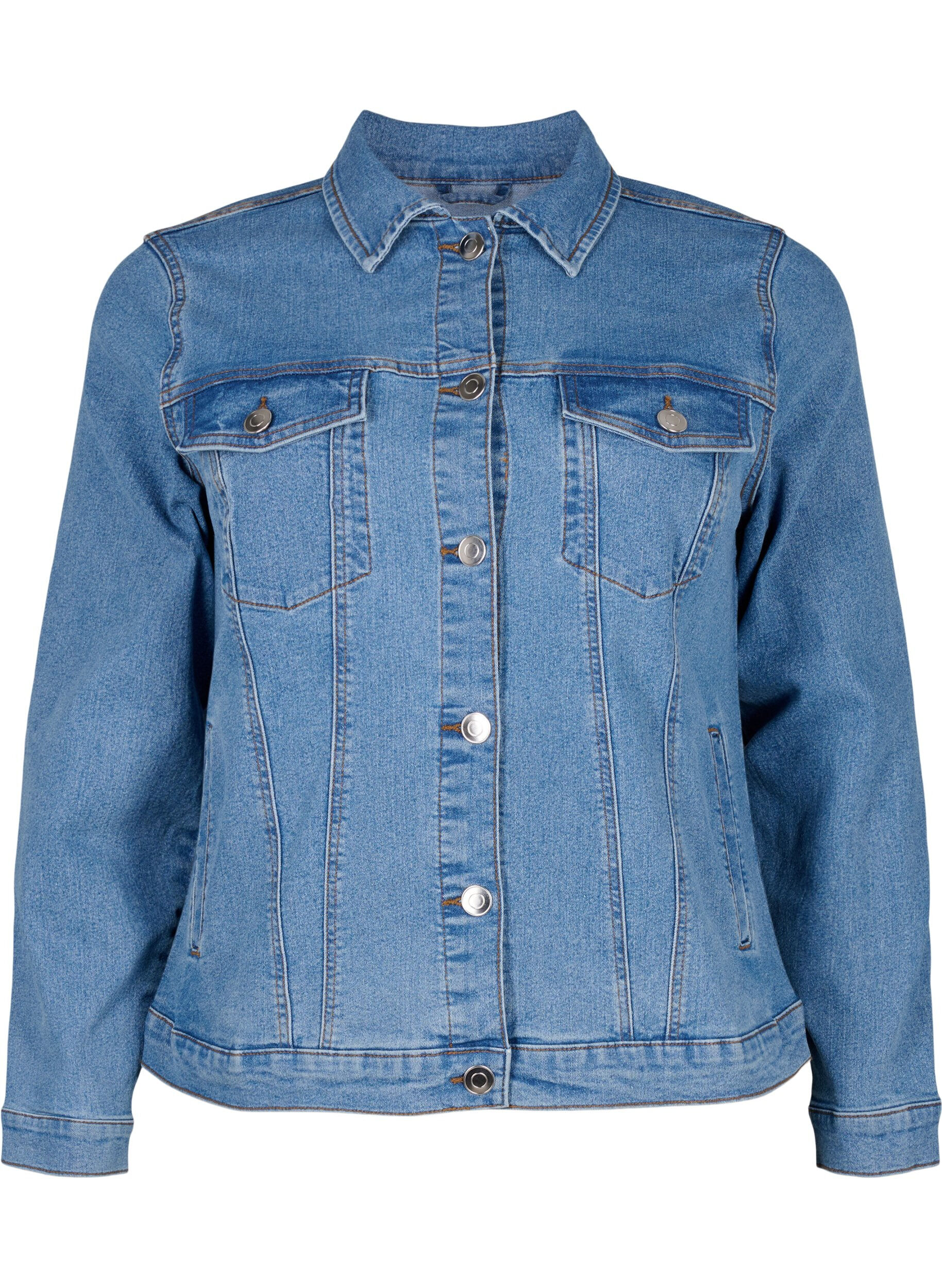 FLASH - Denim-Jacke aus elastischer Baumwollmischung