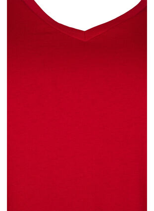 2er-Pack basic T-Shirts aus Baumwolle, Tango Red/Black, Packshot image number 2