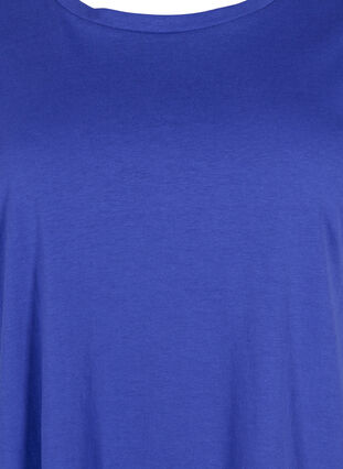 Kurzärmeliges T-Shirt aus einer Baumwollmischung, Royal Blue, Packshot image number 2