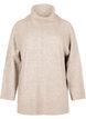 Melange-Strickpullover mit Rollkragen, Simply Taupe Mel., Packshot image number 0