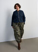 Ballonhose mit hoher Taille und Allover-Muster, Gr&uuml;n, Model image number 0