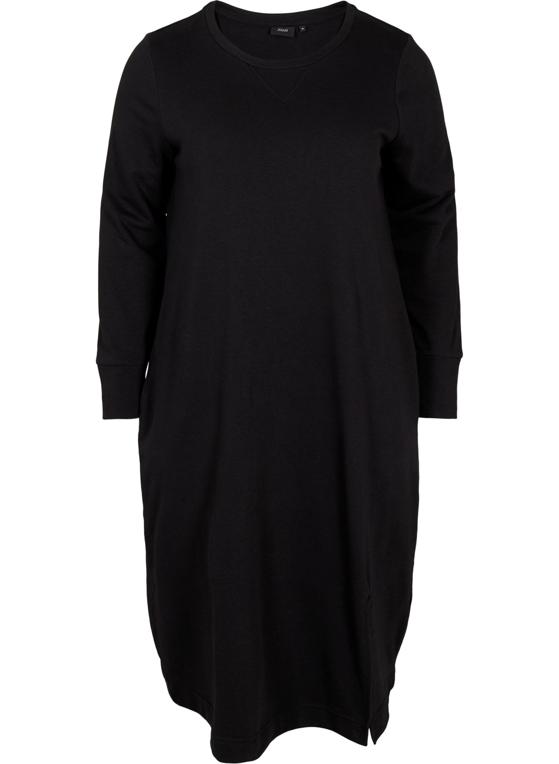 Sweatshirtkleid aus Baumwolle mit Taschen