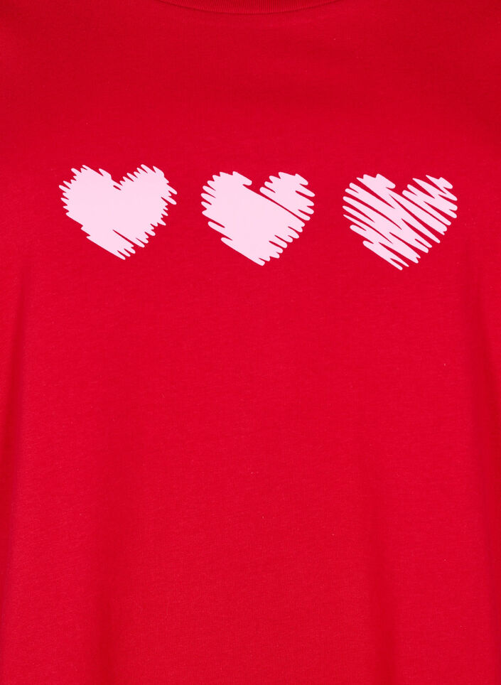 Baumwoll-T-Shirt mit Motiv, Salsa w. Hearts, Packshot image number 2