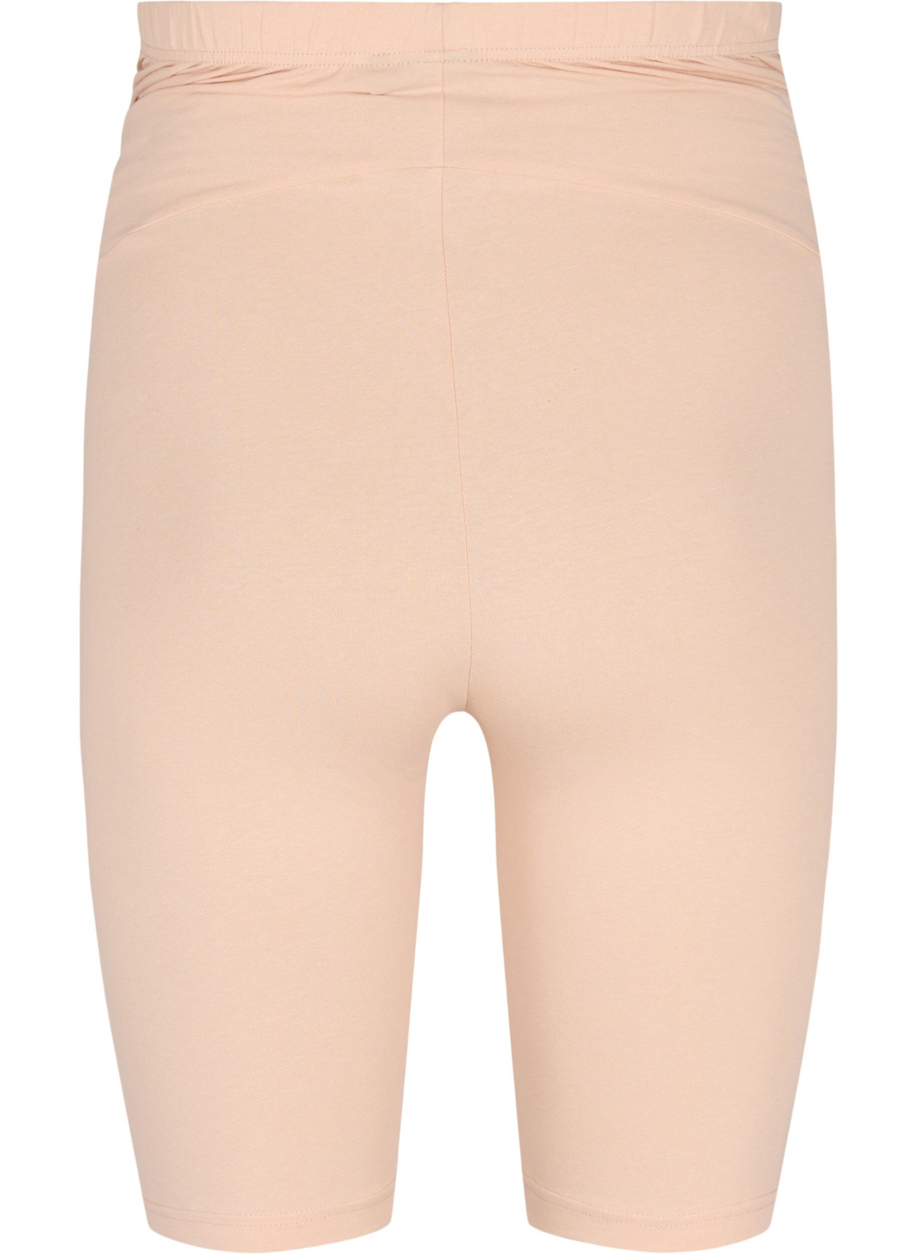 Zizzi Eng anliegende Umstandsshorts aus Baumwolle, Beige, Packshot image number 1