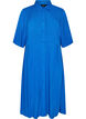 Midikleid mit kurzen &Auml;rmeln, Blau, Packshot image number 0