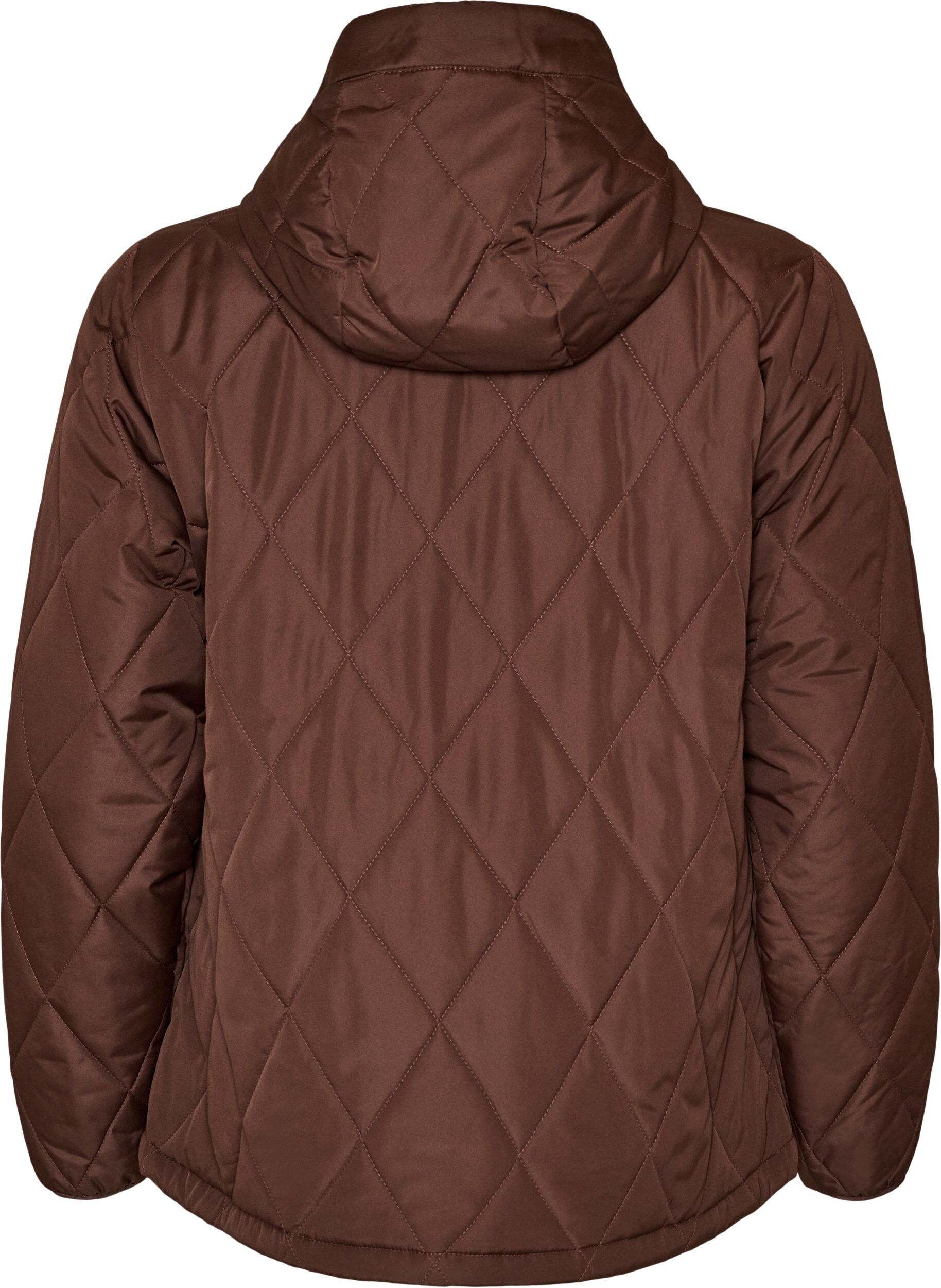 ZizziLeicht wattierte Jacke mit Rautensteppung, Braun, Packshot image number 1