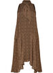 Midikleid aus Chiffon mit Leo-Print und Bindeband in der Taille, Braun, Packshot image number 0