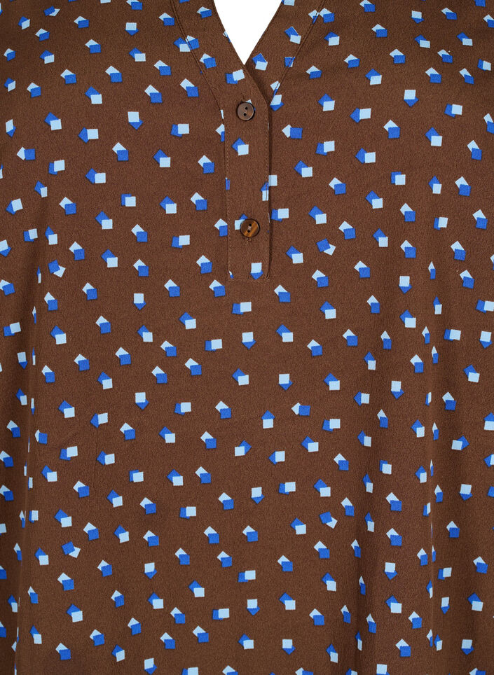 FLASH – Langärmlige Bluse mit Druck, Chicory Coffee AOP, Packshot image number 2