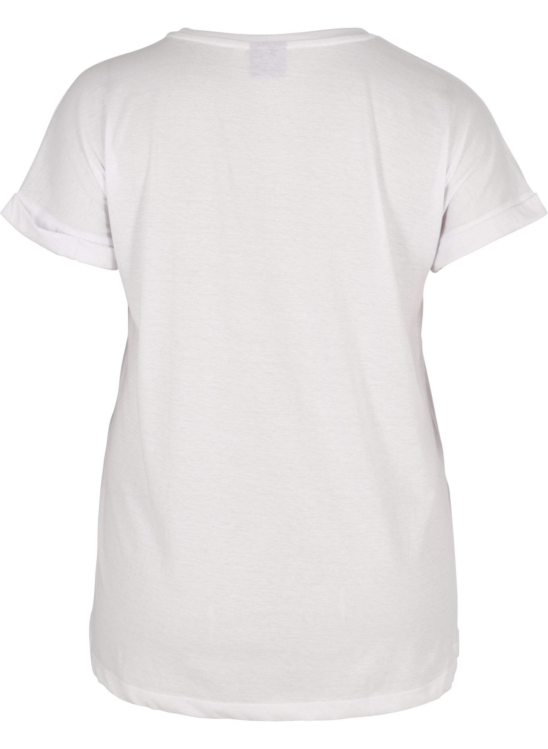 Zizzi T-Shirt, Bright White, Packshot image number 1