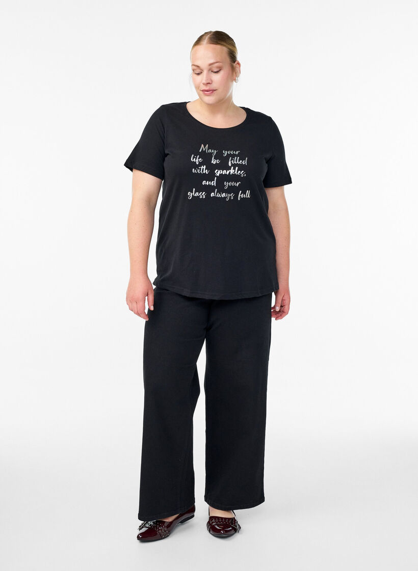 FLASH - T-Shirt mit Print, Schwarz, Model image number 1