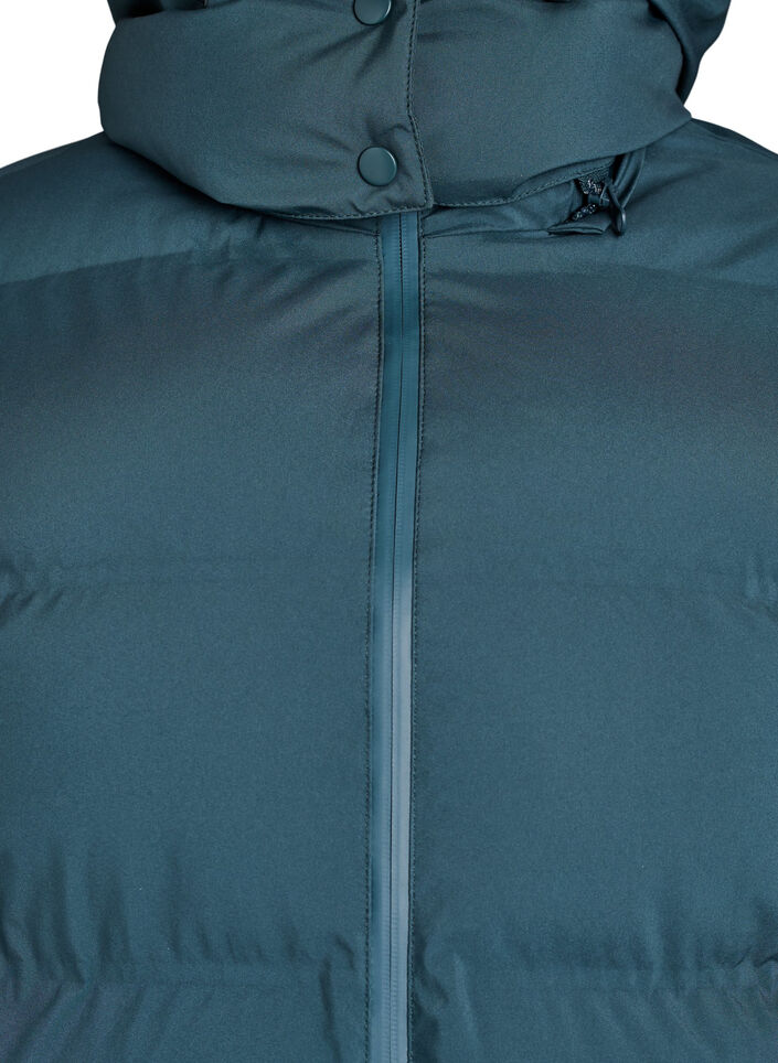 Kurze Steppjacke mit abnehmbarer Kapuze, Gr&uuml;n, Packshot image number 2