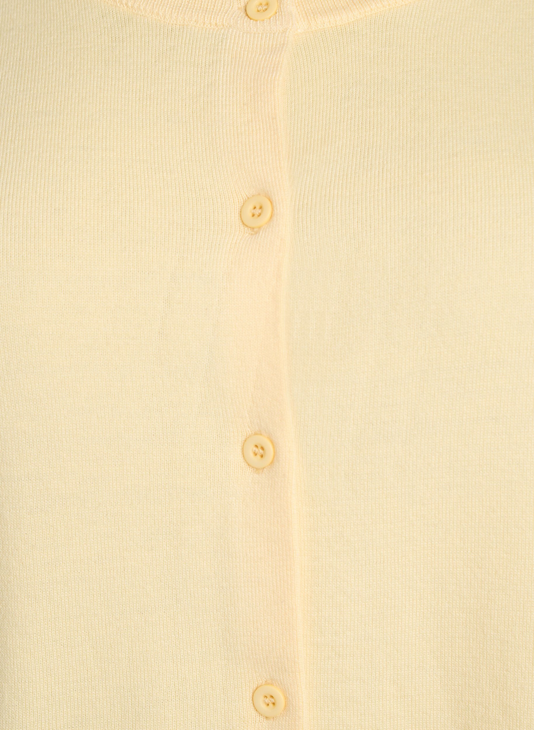 Zizzi FLASH - Feinstrick-Strickjacke mit Rundhalsausschnitt, Gelb, Packshot image number 2