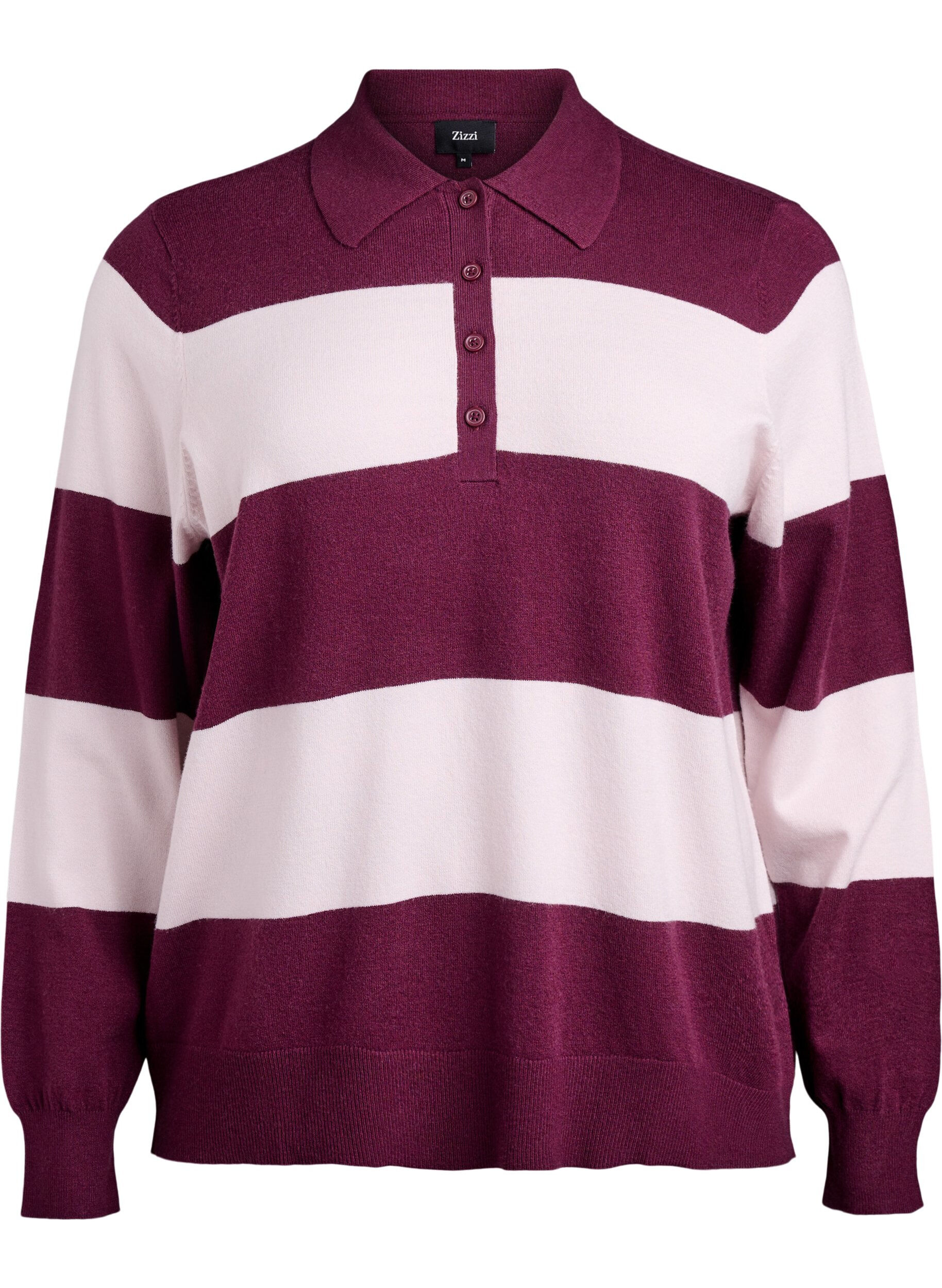 Strickbluse mit Kragen