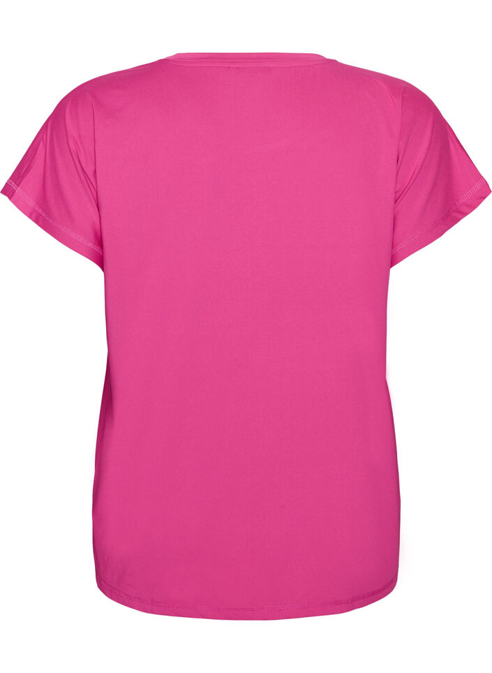 Einfarbiges Trainings-T-Shirt, Pink, Packshot image number 1