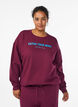 Sweatshirt mit Textaufdruck, Dunkles Bordeaux, Model image number 0