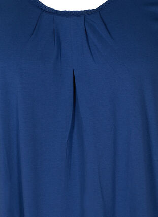 Kurzarm Kleid aus Baumwolle, Twilight Blue, Packshot image number 2