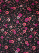 Gebl&uuml;mte Bluse aus Chiffon mit transparenten &Auml;rmeln, Schwarz, Packshot image number 2