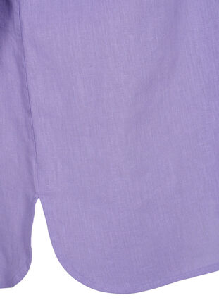 Hemdbluse mit Knopfverschluss aus Baumwoll-Leinen-Gemisch, Lavender, Packshot image number 3