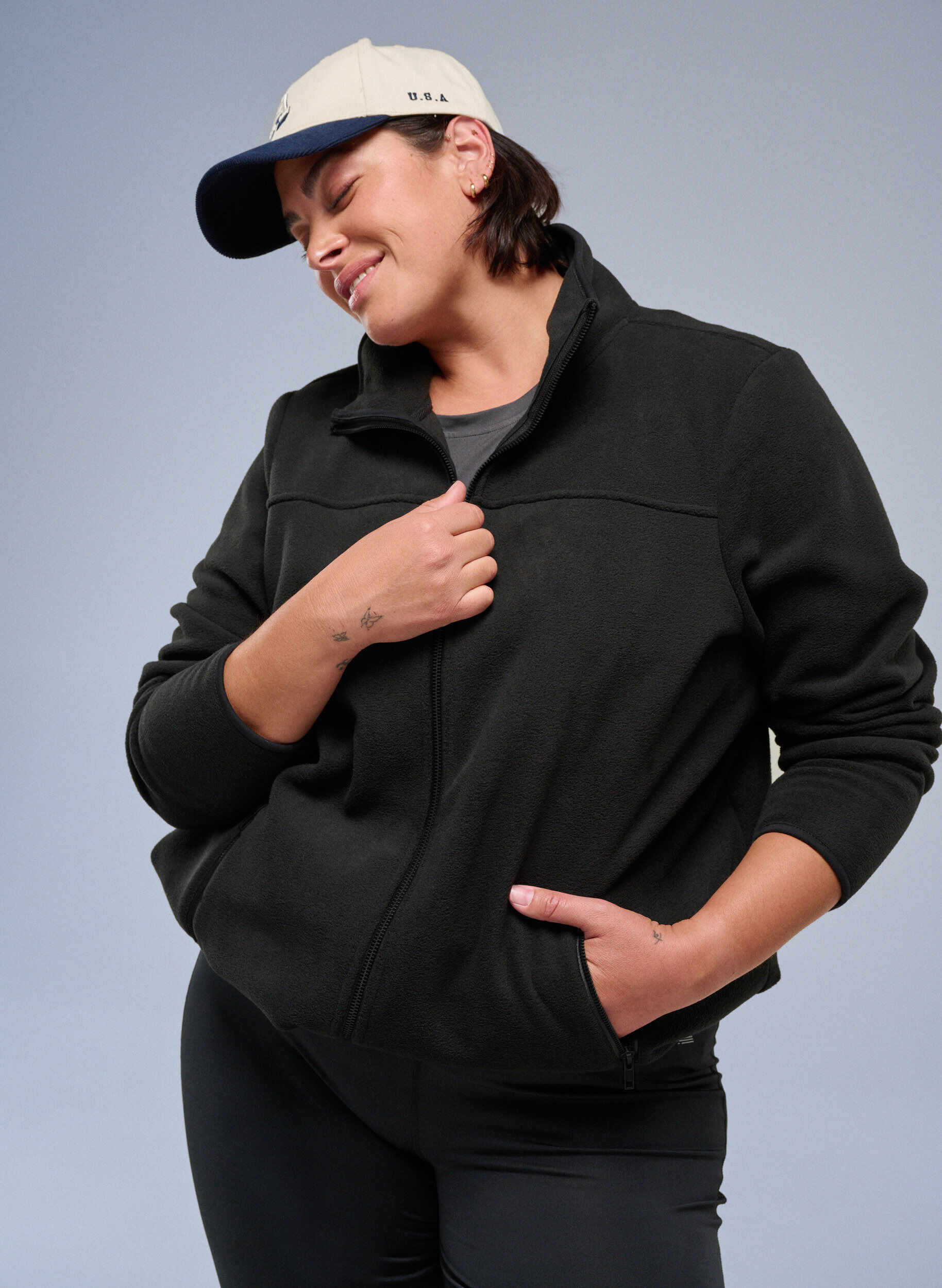 Fleecejacke mit Taschen