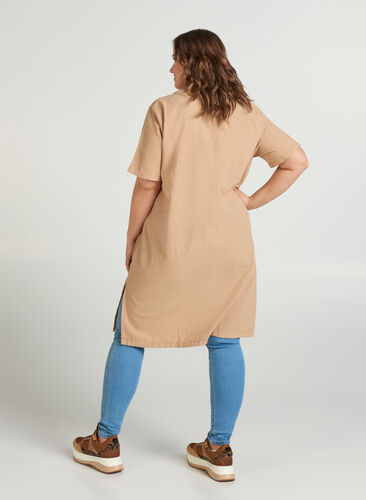 Baumwoll-Kleid mit V-Ausschnitt, Nomad, Model image number 0