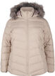 Kurze Steppjacke mit Kapuze, Beige, Packshot image number 0