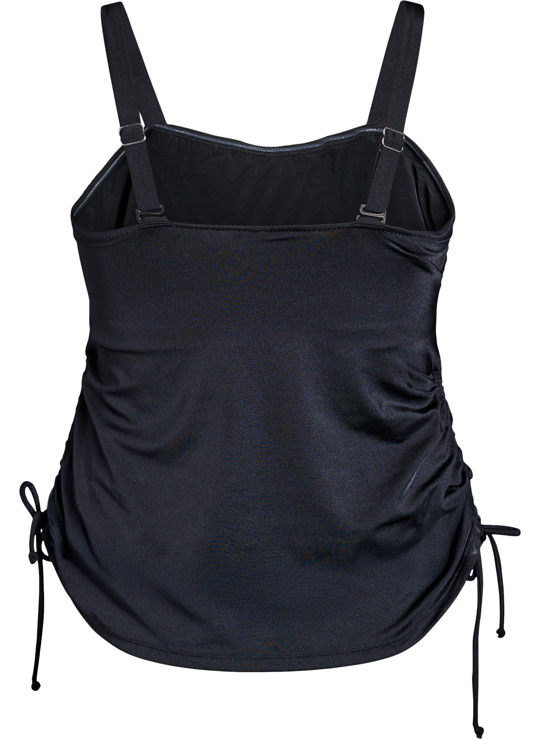 Zizzi Tankini mit herausnehmbaren Cups und verstellbaren Seiten, Schwarz, Packshot image number 1