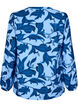 Langärmelige Bluse mit Paisleymuster und V-Ausschnitt, Blue Paisley AOP, Packshot image number 1