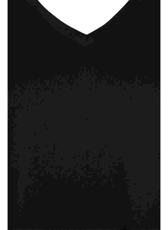 2er-Pack basic T-Shirts aus Baumwolle, Black/Bright W, Packshot image number 2