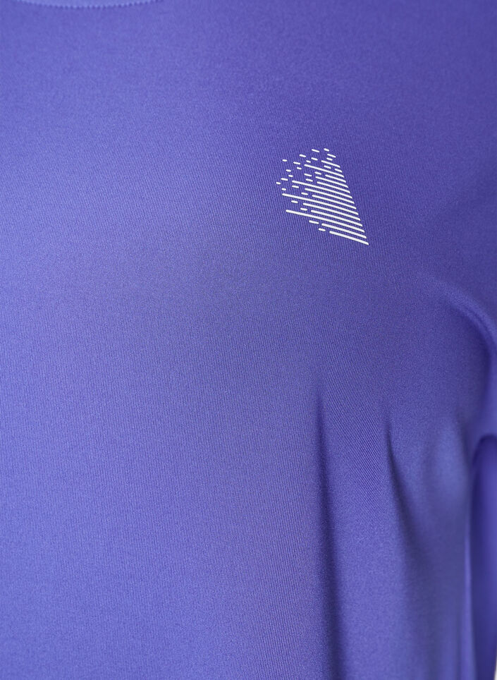 Einfarbiges Trainings-T-Shirt, Blau, Packshot image number 2