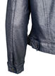 Kurze Jeansjacke in Silberbeschichtung, Gun Silver, Packshot image number 3