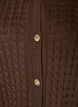Zopfmuster-Strickjacke mit goldenen Kn&ouml;pfen, Braun, Packshot image number 2