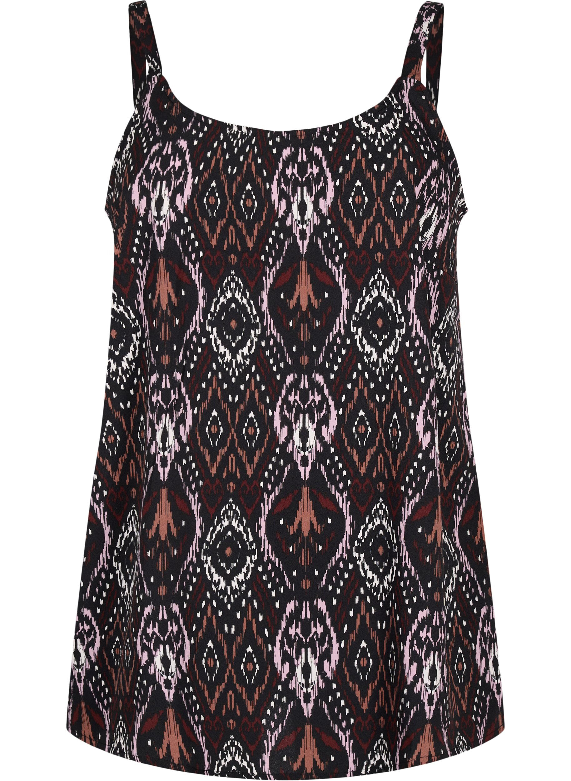 Zizzi FLASH - Top mit Print, Black Rose Ethnic, Packshot image number 0