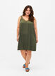 Trägerkleid aus Viskose mit Spitze, Thyme, Model image number 2
